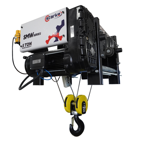 Starke Monorail Wire Rope Hoist, 10 Ton, 21/4 FPM, 460V, 20' Lift SMW1021-20